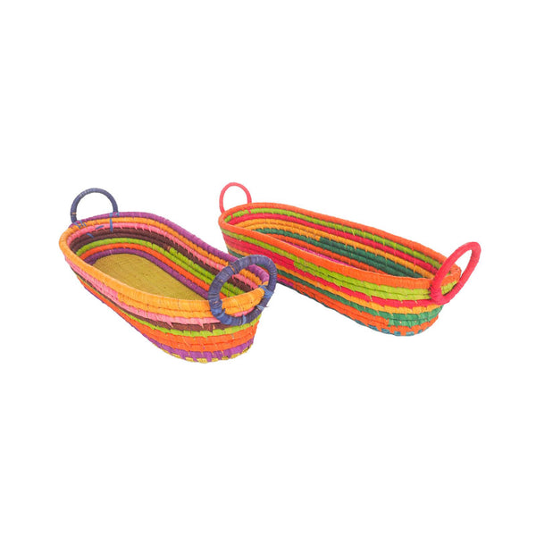 Raffia Bread Basket - Multicolour