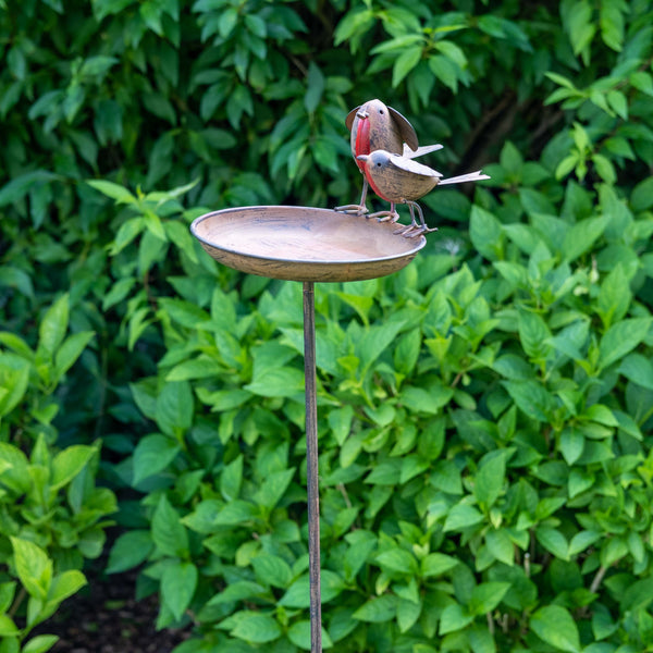 Bird Table - Pair of Robins