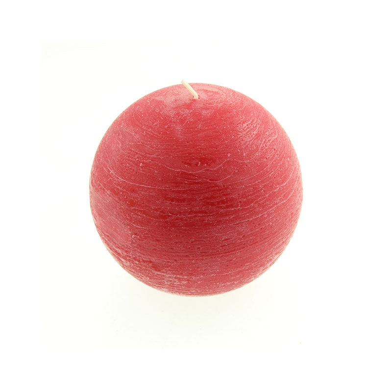 Red Rustic Ball Candle