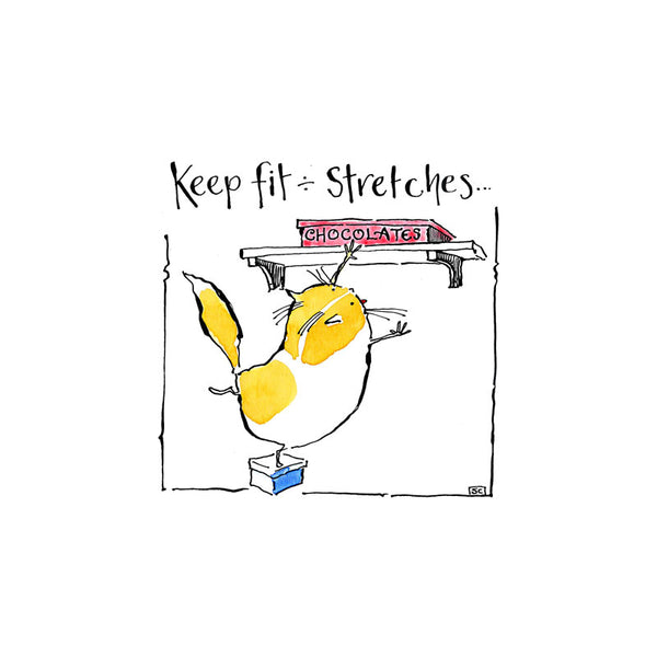 Keep Fit - Stretches Greetings Card
