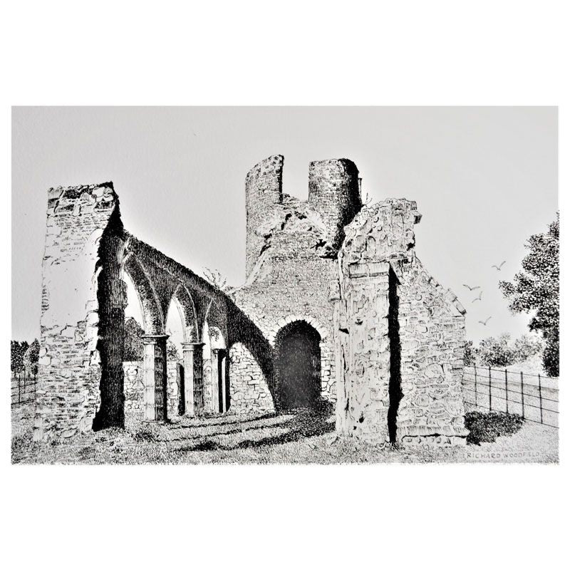 Ruined Church Appleton, Original Framed Pen Drawing