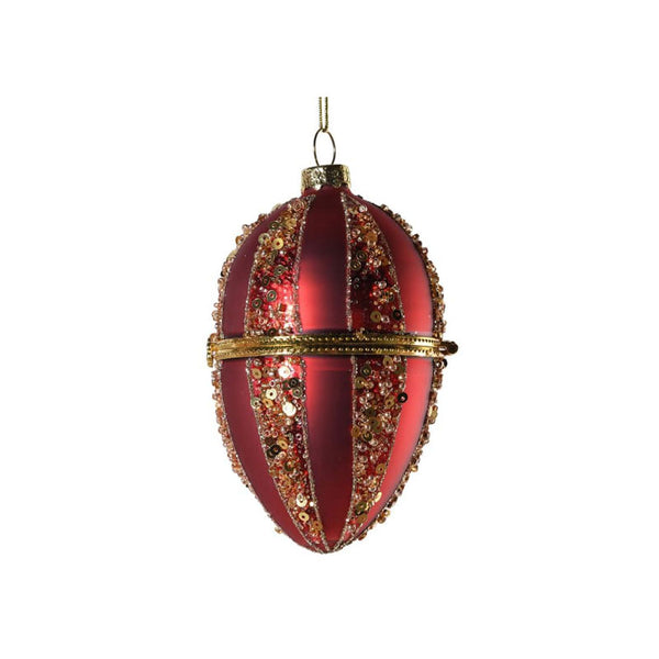 Openable Red and Gold Egg Bauble