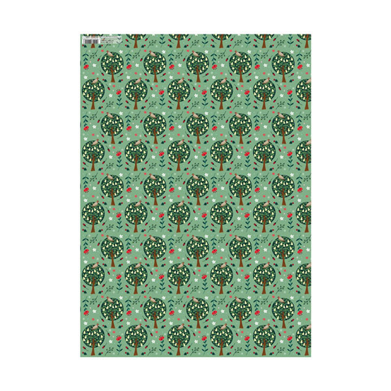 Partridge in a pear tree Gift Wrap Sheet and Tag