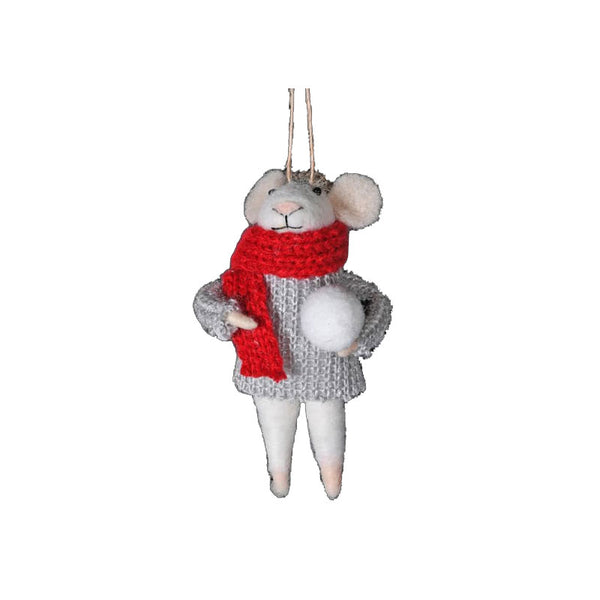 William Mouse w/Snowball Decoration
