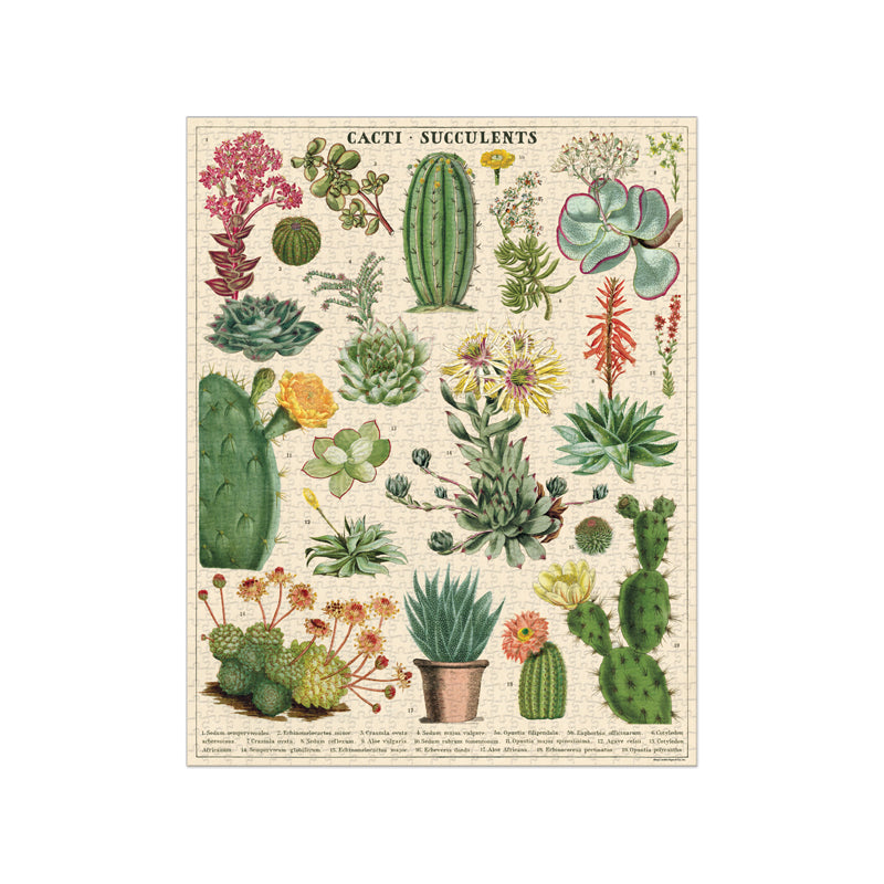 Cacti & Succulents Vintage Puzzle - 1000 pieces