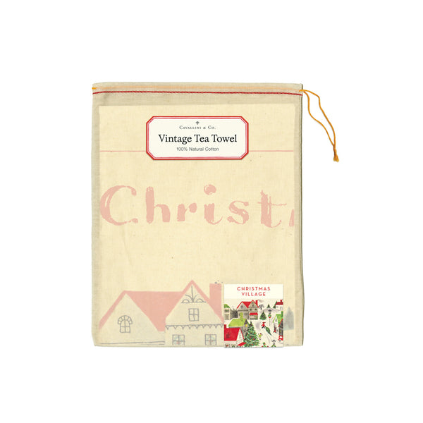 Christmas Village Tea Towel
