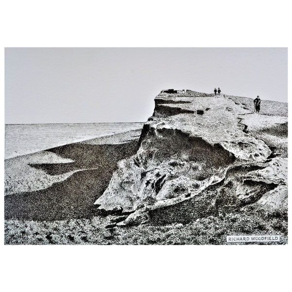 Coastline at Weybourne, Original Framed Pen Drawing