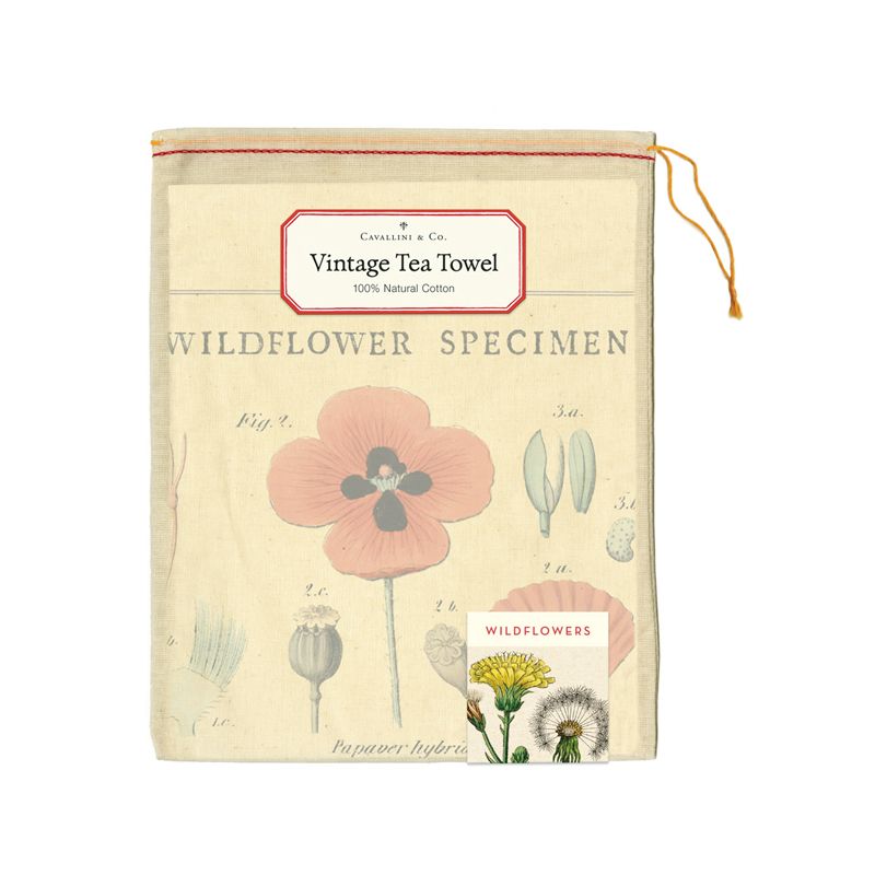 Wildflower Specimens Tea Towel